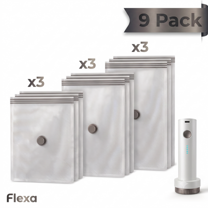 FLEXA VacuPack — Travel Compression Bags with Electric Pump